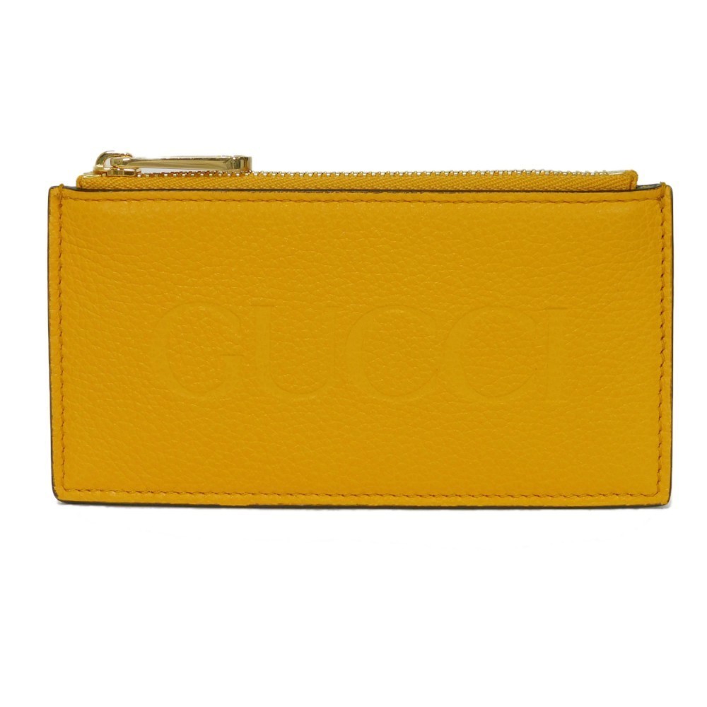 Gucci Coin Case Fragment Case Leather Yellow